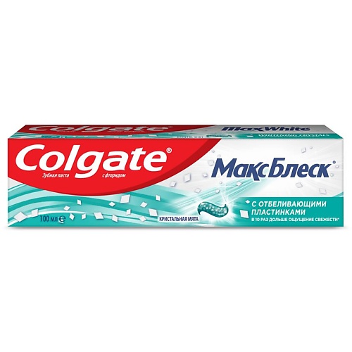 COLGATE Отбеливающая зубная паста Макс Блеск colgate отбеливающая зубная паста макс блеск со сверкающими кристаллами