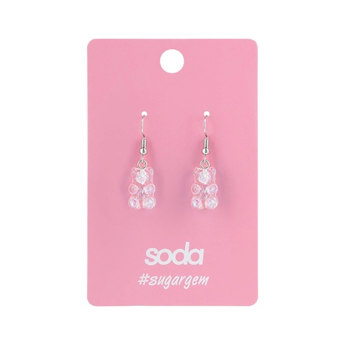 

SODA Серьги WHITE BEARS #sugargem, Серьги WHITE BEARS #sugargem