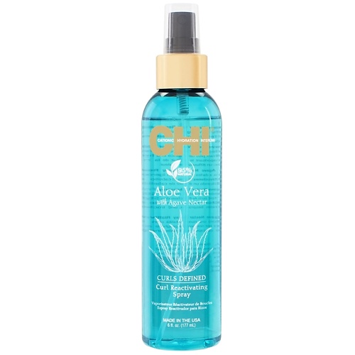CHI Спрей для вьющихся волос CHI Aloe Vera with Agave Nectar очищающий нектар для волос и тела authentic cleansing nectar