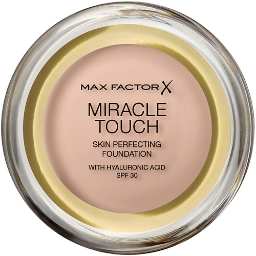 MAX FACTOR Тональная основа для лица Miracle Touch с гиалуроновой кислотой SPF 30 real techniques спонж для макияжа miracle complexion sponge