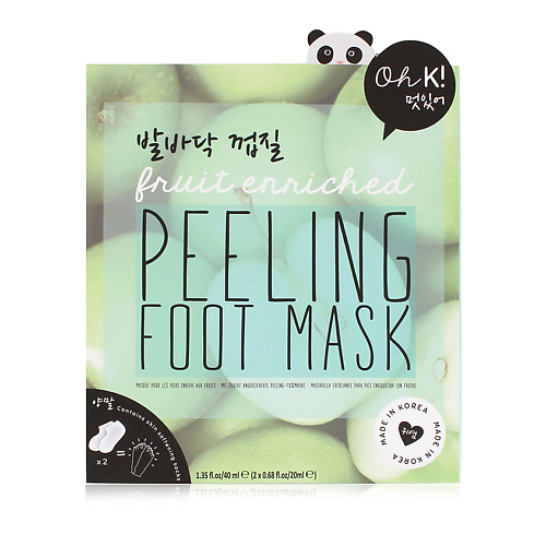Маска для ног OH K PEELING FOOT MASK - Маска для ног смягчающая и отшелушивающая отшелушивающая минеральная маска для лица peeling mineral mask