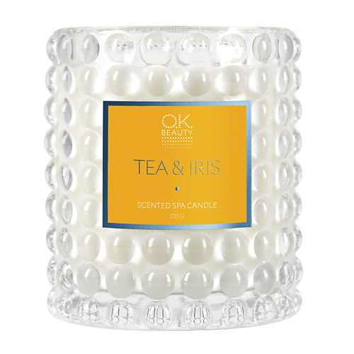 OK BEAUTY Ароматическая СПА свеча Scented SPA Candle Tea&Iris herve gambs eau italienne fragranced candle