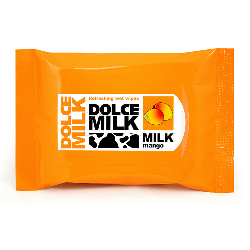 DOLCE MILK Влажные освежающие салфетки Молоко и манго 49₽