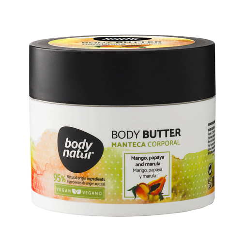 BODY NATUR Масло для тела манго, папайя и марула Body Butter Manteca Corporal шар фольгированный 19 звезда папайя