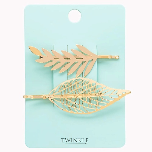 TWINKLE Заколки-невидимки для волос LEAVES twinkle заколки невидимки для волос golden flowers