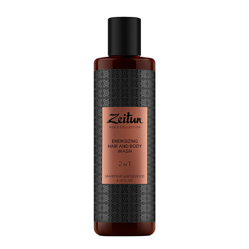 Гель для душа ZEITUN Гель для душа и шампунь 2 в 1 очищающий для мужчин Men's Collection. Energizing Hair&Body Wash