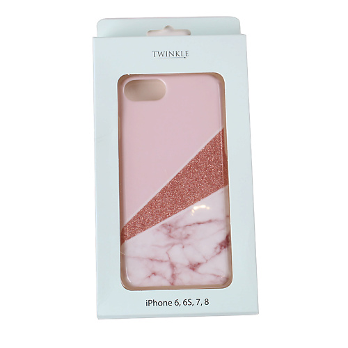 TWINKLE Чехол для iPhone 6,6S,7,8 Twinkle Pink Marble shoulder strap imd iml marble flower pattern case electroplating soft tpu well protected phone shell for iphone xr 6 1 inch milky way marble white