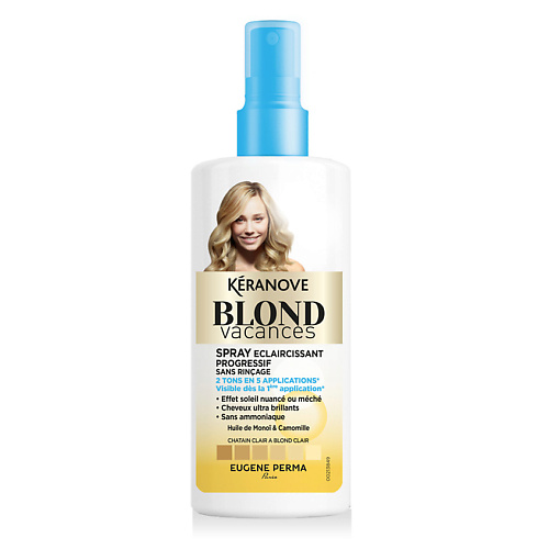 KERANOVE Спрей для волос тонирующий Blond Vacances Spray тонирующий краситель blond u nirvel м 66 сталь 60 мл