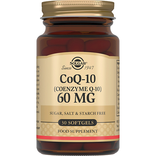 SOLGAR Коэнзим Q-10 60 мг кардиом коэнзим q10 форте капс 100мг 30