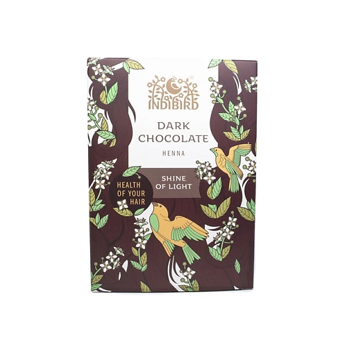 INDIBIRD Набор Хна темный шоколад + Шапочка + Перчатки Dark Chocolate Henna набор brow henna хна блонд 205 темно русый и шатен 104 горький шоколад