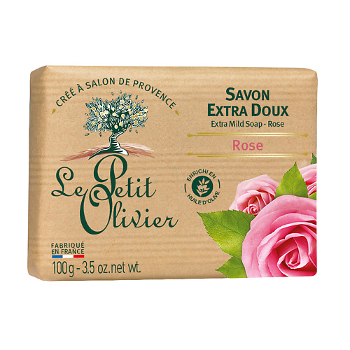 LE PETIT OLIVIER Мыло экстра нежное питательное Роза proraso мыло для бритья питательное с маслом сандала и маслом ши 150