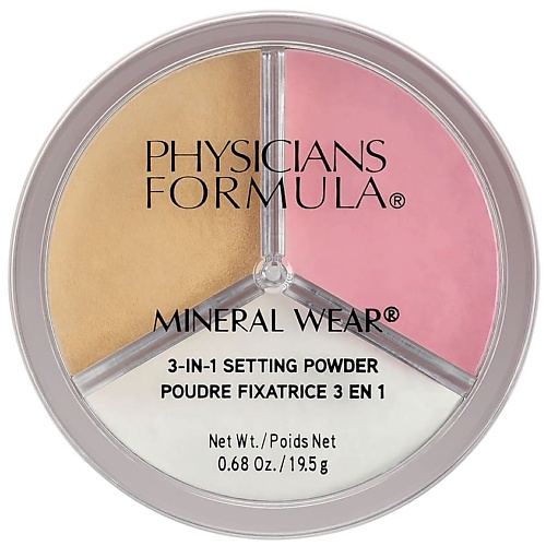 фото Physicians formula пудра рассыпчатая 3 в 1 mineral wear 3-in-1 setting powder