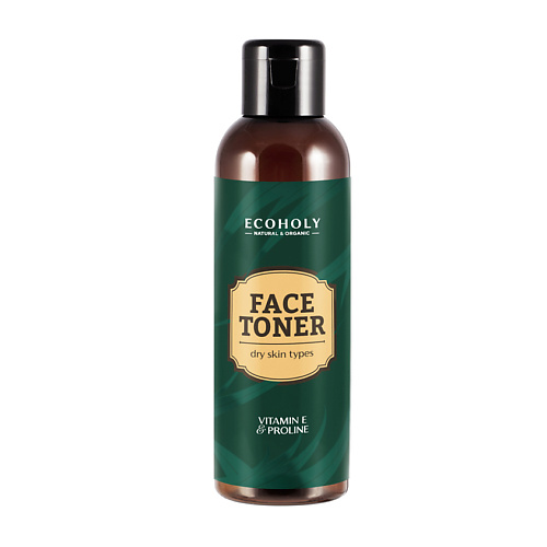 ECOHOLY Тоник для сухого типа кожи лица Face Toner Dry Skin Types Vitamin E & Proline линейка противоударная proline 30 см