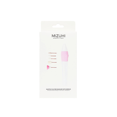 MIZUHI Электрическая пилка для маникюра с насадками mizuhi инструмент для маникюра с насадками electric set for manicure