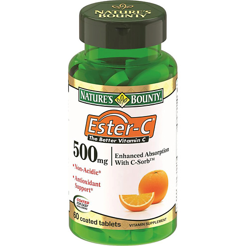 NATURE'S BOUNTY Усиленная формула витамина С (Эстер-С 500 мг) nature s bounty коэнзим q 10 100 мг
