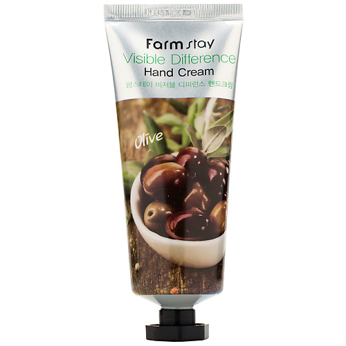 FARMSTAY Крем для рук с экстрактом оливы Visible Difference Hand Cream Olive haan крем для рук с пребиотиками освежающий кокос в рефилле pouch hand cream coco cooler