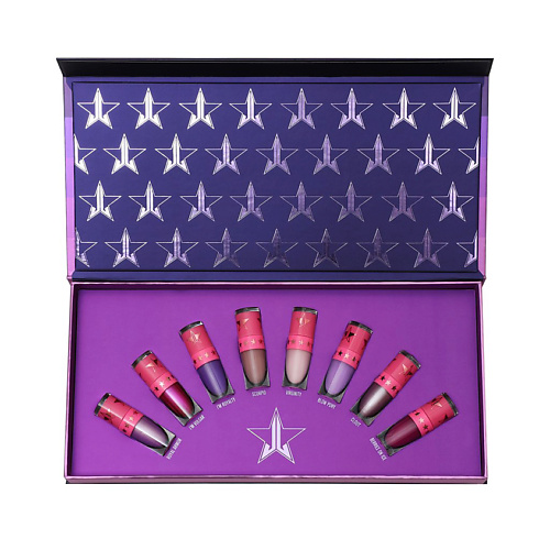 JEFFREE STAR COSMETICS Набор помад для губ жидких матовых Mini Purple Bundle shiseido набор с мгновенно матирующей увлажняющей эмульсией без содержания масел waso