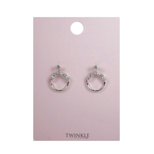 

TWINKLE Серьги Round+Stone, Серьги Round+Stone