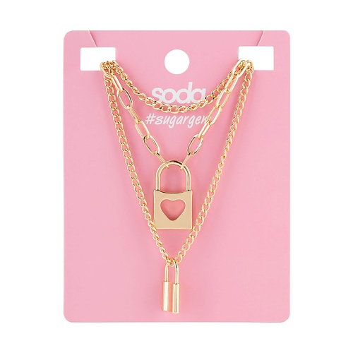 SODA Ожерелье CHAIN 3-IN-1 GOLDEN COLOR #sugargem