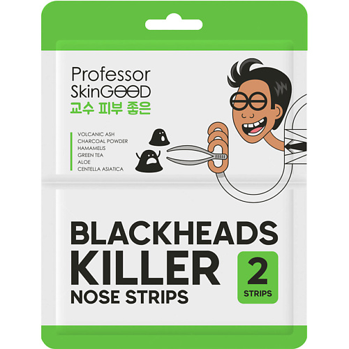 PROFESSOR SKINGOOD Полоски для носа Blackheads Killer weis очищающие полоски для носа с алоэ вера и зеленым чаем 6