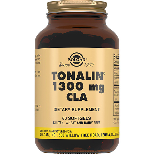 SOLGAR Тоналин 1250/1300 мг КЛК витабьюти конъюгированная линолевая кислота пиколинат хрома жидкость стик