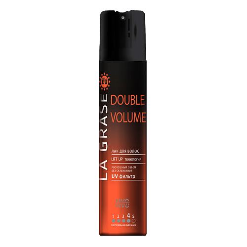 LA GRASE Лак для волос Double Volume шампунь для увеличения объема волос bioactive volume up f38v00645 1000 мл