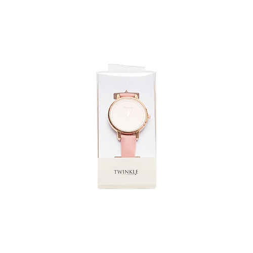 TWINKLE Часы с японским механизмом Pink Shiny Round часы настенные ы бутоны бесшумные 25 х 25 см