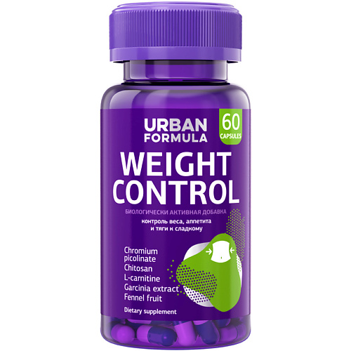 URBAN FORMULA Комплекс для контроля веса и аппетита Weight Control urban formula хрома пиколинат для снижения тяги к сладкому и похудению chromium picolinate