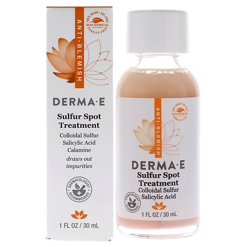 DERMA-E Средство для лица против пигментных пятен Sulfur Spot Treatment talika прибор косметический pigment control против пигментных пятен