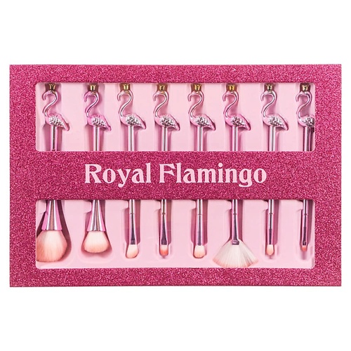 ЛЭТУАЛЬ Набор кистей для макияжа ROYAL FLAMINGO набор из помады 3 и карандаша для губ 12