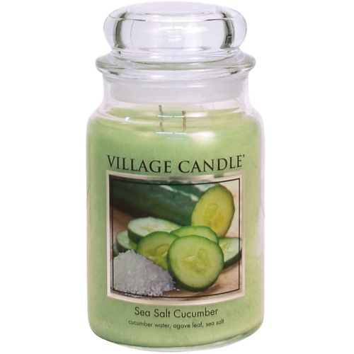 

VILLAGE CANDLE Ароматическая свеча "Sea Salt Cucumber", большая, Ароматическая свеча "Sea Salt Cucumber", большая