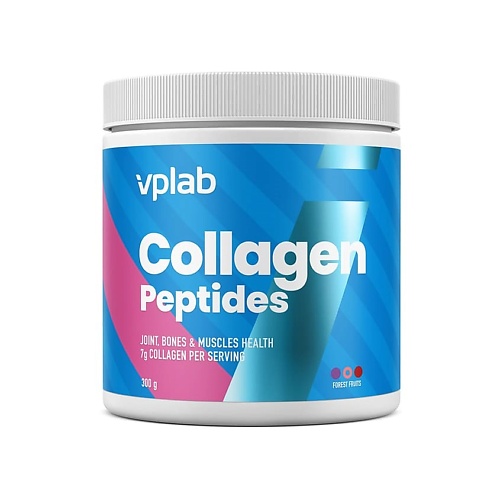 VPLAB Коллаген пептиды Collagen Peptides для красоты, гидролизованный коллаген, магний и витамин C, порошок, лесные ягоды mirrolla витамин с шипучий порошок 5 г