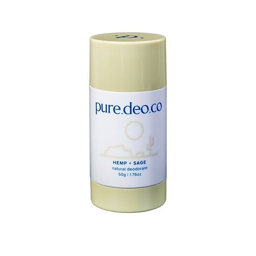 PURE DEO CO Дезодорант-стик без солей алюминия с пенькой и шалфеем adidas дезодорант спрей для мужчин pure game
