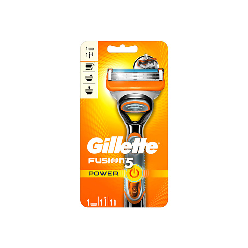 GILLETTE Бритва Gillette Fusion Power с 1 сменной кассетой gillette бритва gillette fusion cool white power с 1 сменной кассетой