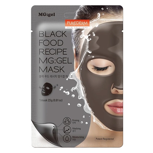 Маска для лица PUREDERM Маска для лица гелевая укрепляющая с черным комплексом Strenghtening Gel Face Mask With Black Complex