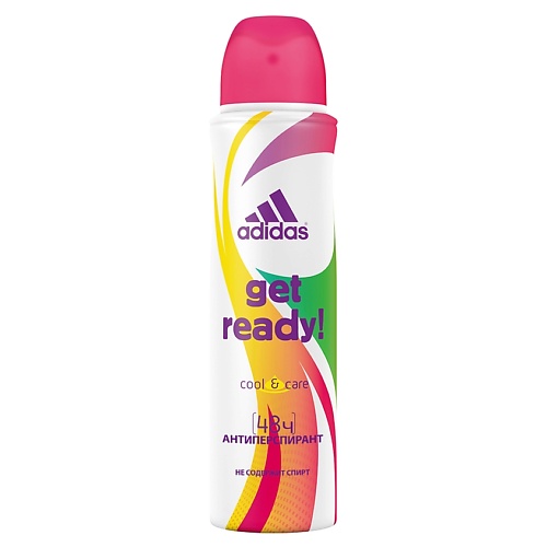 ADIDAS Дезодорант-антиперспирант спрей для женщин Cool & Care Get Ready! adidas дезодорант спрей для мужчин ice dive