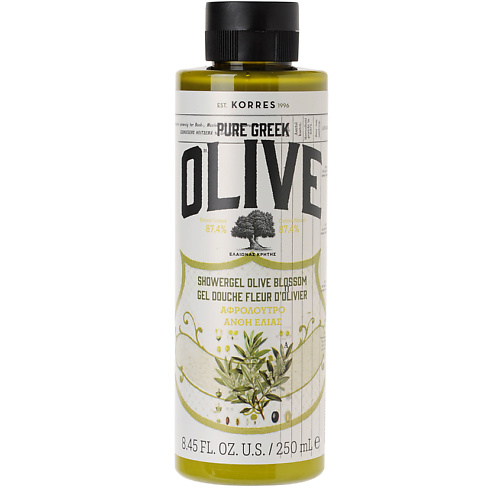гель для душа korres olive blossom 250 мл Гель для душа KORRES Гель для душа Pure Greek Olive Showergel Olive Blossom