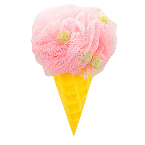 DOLCE MILK Мочалка «Мороженое» желтая/розовая игрушка палка литая с шипами зооник 28 см пластикат желтая