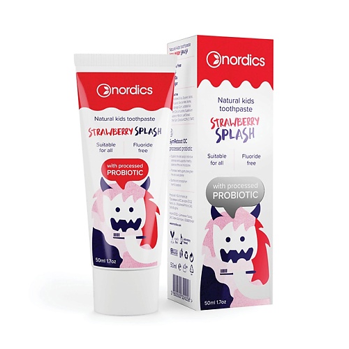 NORDICS Зубная паста детская Strawberry Splash veve крем скраб для лица strawberry yogurt 100