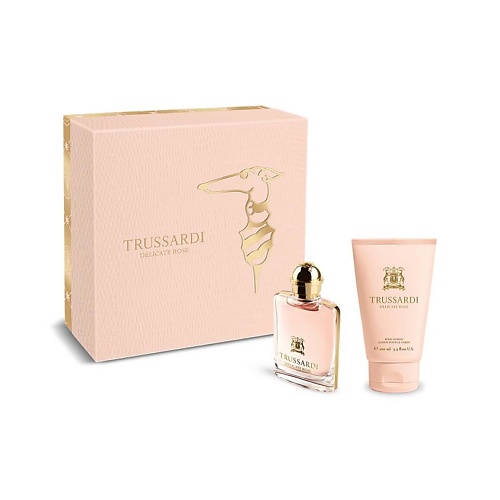 TRUSSARDI Подарочный набор женский DELICATE ROSE успокаивающий крем для сухой кожи so delicate tolerance rich care