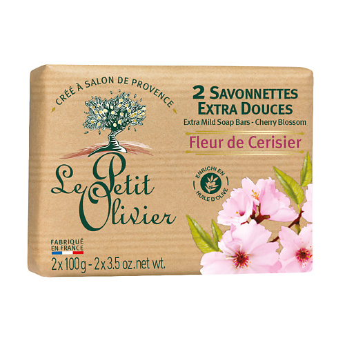 LE PETIT OLIVIER Мыло нежное Цветок вишни le petit olivier мыло марсельское для рук с оливковым маслом
