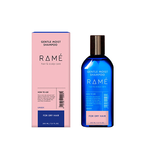 RAMÉ Мягкий увлажняющий шампунь для сухих волос RAMÉ GENTLE MOIST SHAMPOO luub мягкий мультифункциональный шампунь q10 mild shampoo 500 0