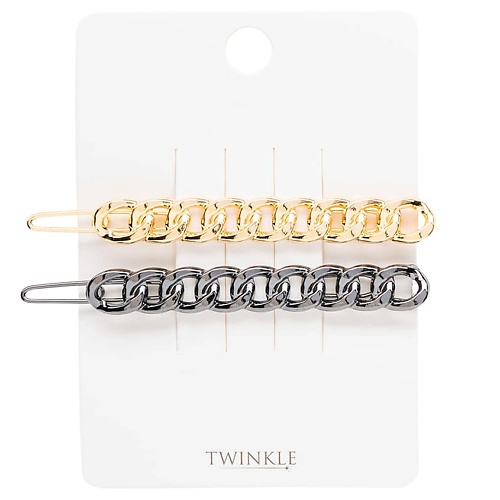 TWINKLE Заколки для волос BLACK AND GOLD CHAIN starter chain