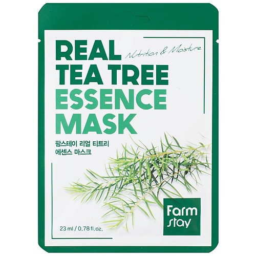 FARMSTAY Маска для лица тканевая с экстрактом чайного дерева Real Tea Tree Essence Mask lsanic маска тканевая с экстрактом удового дерева и эффектом ароматерапии herb aroma story