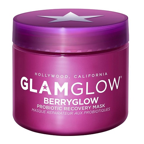 GLAMGLOW Маска для лица восстанавливающая Berryglow Probiotic Recovery Mask успокаивающая маска soothing mask alodem al778 70 мл 70 мл