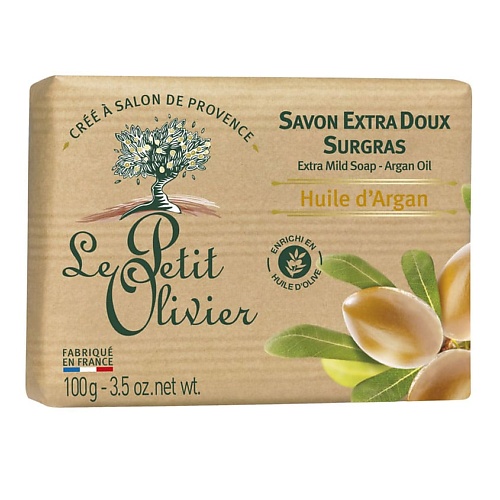 LE PETIT OLIVIER Мыло экстра нежное питательное с маслом Арганы le petit olivier мыло нежное питательное с маслом карите ши