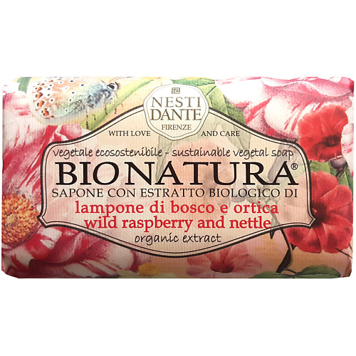 NESTI DANTE Мыло BIONATURA Wild Raspberry & Nettle nesti dante мыло romantica fiesole gillyflower and fuchsia
