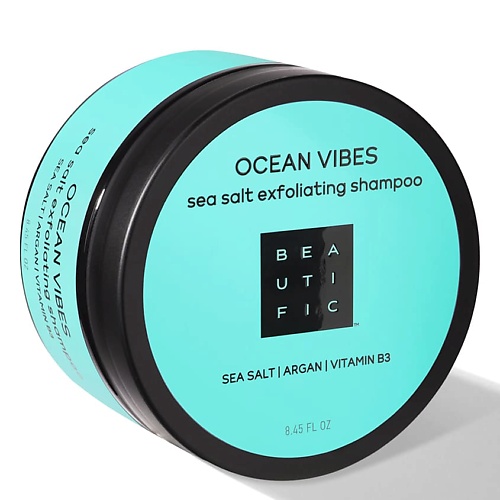 BEAUTIFIC Пенящийся скраб для волос и скальпа Ocean Vibes beautific моделирующий скраб для тела bootylicious