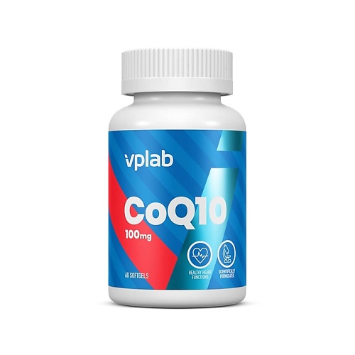 VPLAB Коэнзим Q10 Coenzyme Q10 100 мг, антиоксидант, Anti age напиток антиоксидант с соком нони 2 шт