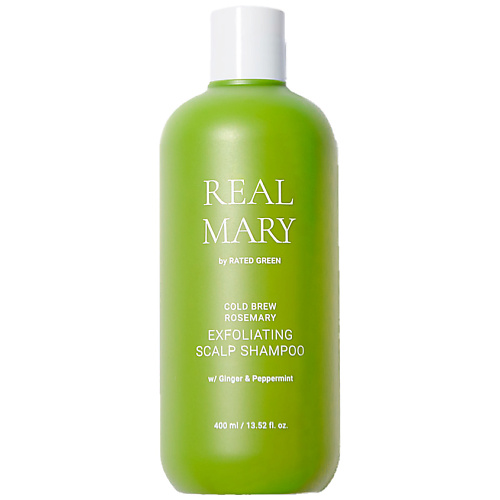 RATED GREEN Глубоко очищающий и отшелушивающий шампунь с соком розмарина Real Mary Exfoliating Scalp Shampoo шампунь dikson every green rebalancing seboregolatore 500 мл